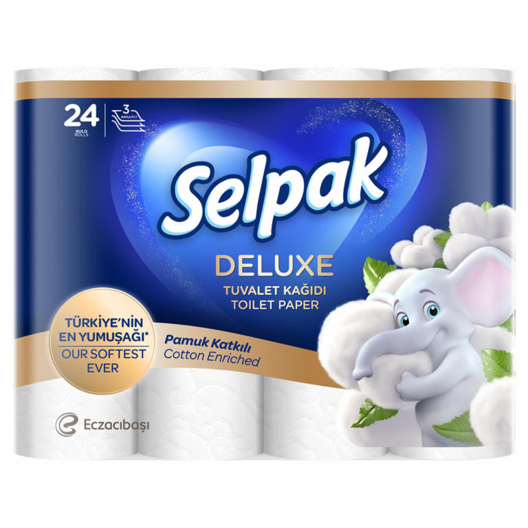 Selpak Deluxe Cotton Added Toilet Paper (24 pcs Pack)