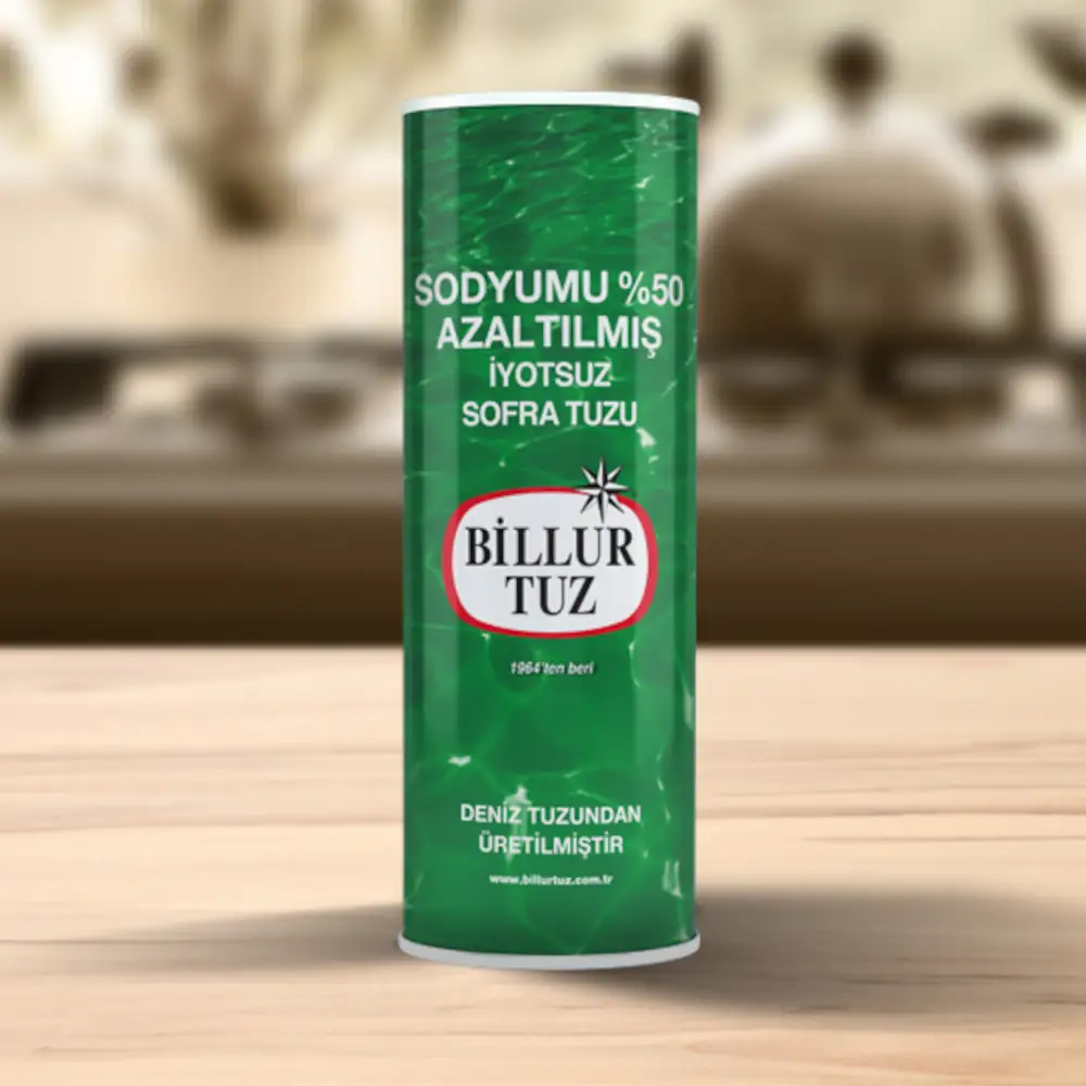 Billur Salt, Reduced Sodium Non-Iodized Table Salt 500gr