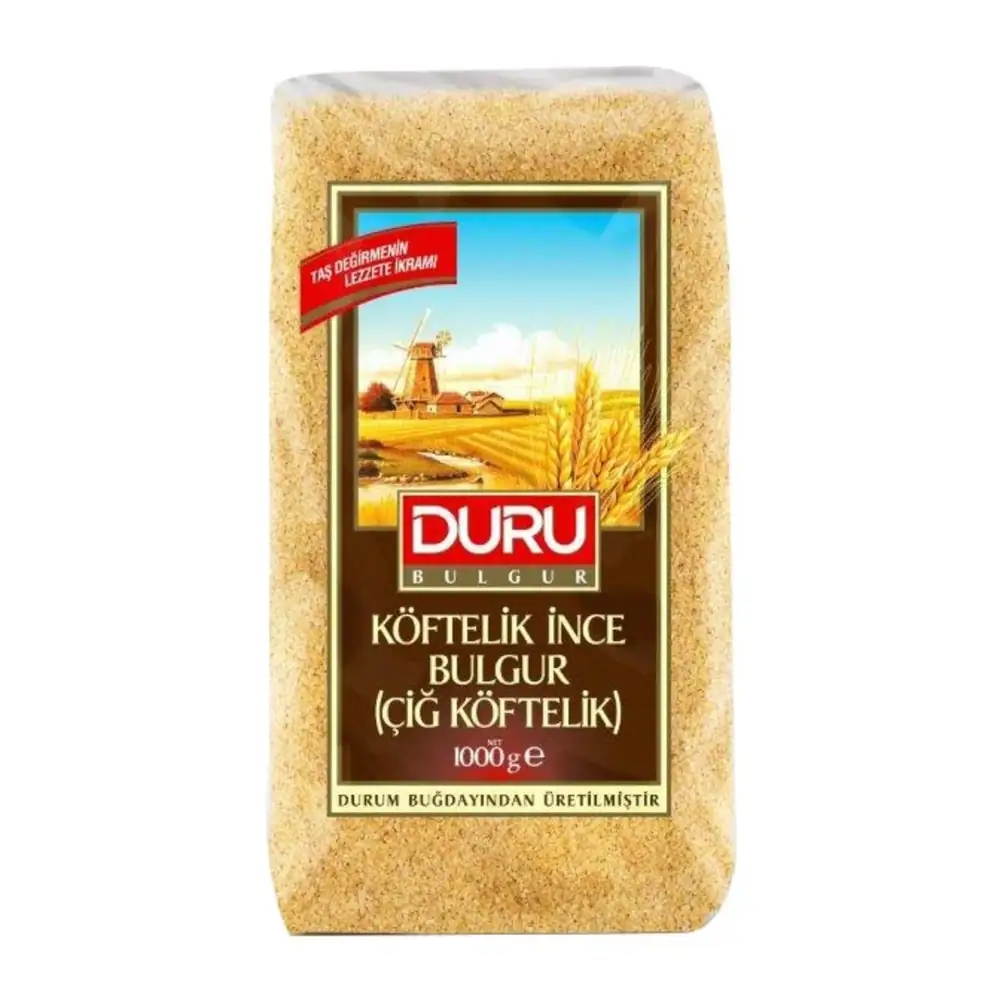 Duru Fine Bulgur for Meatballs, Cigkoftelik Bulgur 1000gr